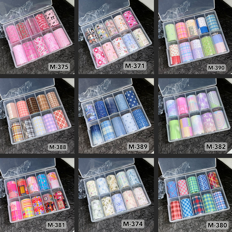 Nail Art Xmas - 10 롤 전송 용지 스티커에 대