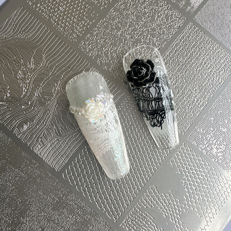 Nail Art Denim - XMQ 네일 아트 스탬핑 플레이트 레이스