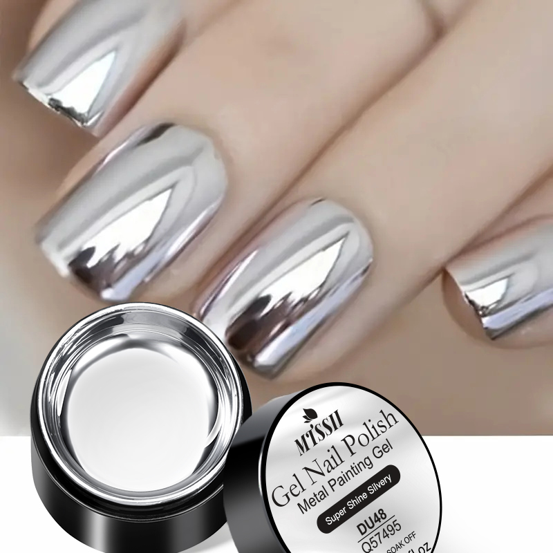Nail Art Chrome - Mttssii 8ml 슈퍼 실버 메탈릭 페인팅
