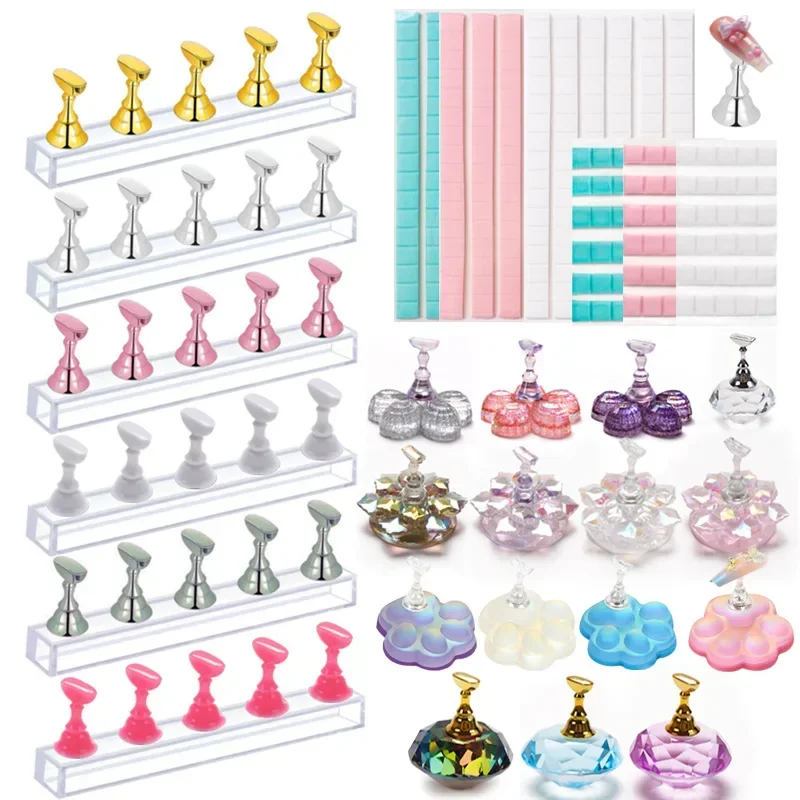 Nail Art Gold - 5 개/갑/팩 체스 마그네틱 네일 홀더