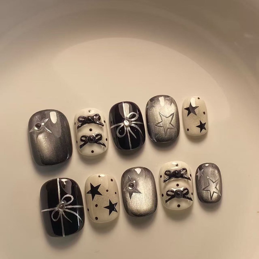 10개 가을 겨울 심플 블랙 화이트 톤 캣아이 스타 수 - Nail Art Cat Eye Simple 리뷰 및 가격