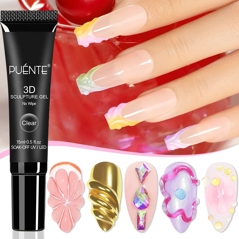 15ML 클리어 3D 닦아내지 않는 조각 젤 매니큐어  - Nail Art Chrome 리뷰 및 가격