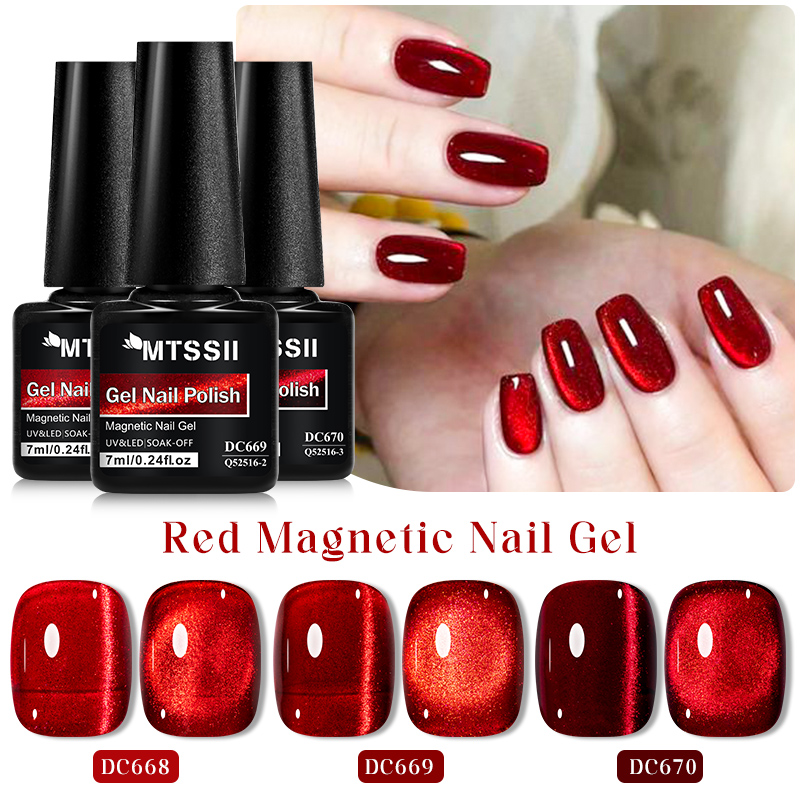 Mtssii 버건디 고양이 마그네틱 젤 네일 광택제,  - Nail Art Red Wine Cat Eye 리뷰 및 가격