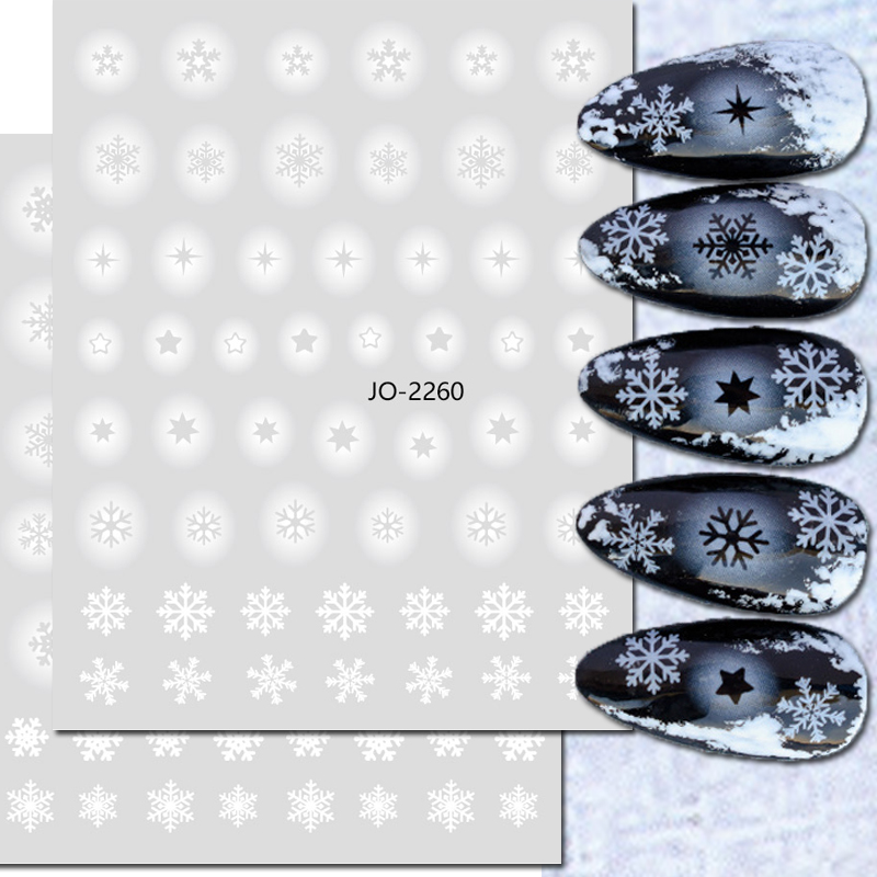 네일 아트 3D 데칼 화이트 할로우 눈송이 크리스마스  - Nail Art Xmas Stickers 리뷰 및 가격