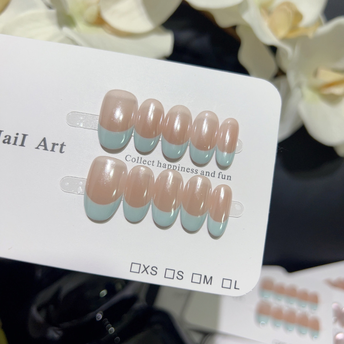 10개 프렌치 아몬드 오벌 숏 네일 세트 심플 샤이니  - Nail Art Cat Eye Simple 리뷰 및 가격
