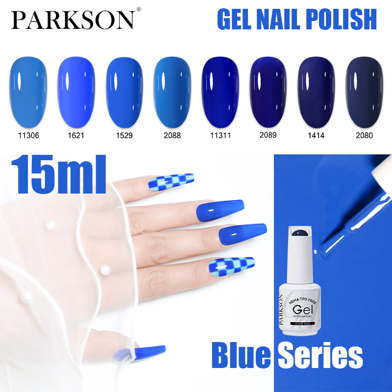 파크슨 15ml 블루 옐로우 시리즈 고품질 젤 바니쉬  - Nail Art Denim 리뷰 및 가격