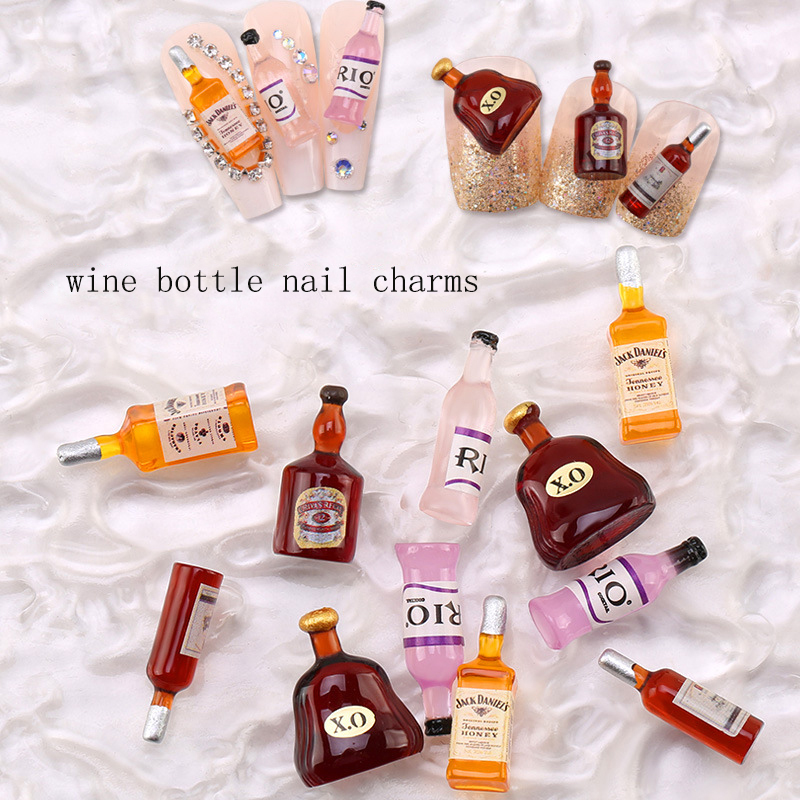 새로운 와인 병 네일 참 주얼리 매니큐어 네일 아트 장 - Nail Art Xmas 리뷰 및 가격