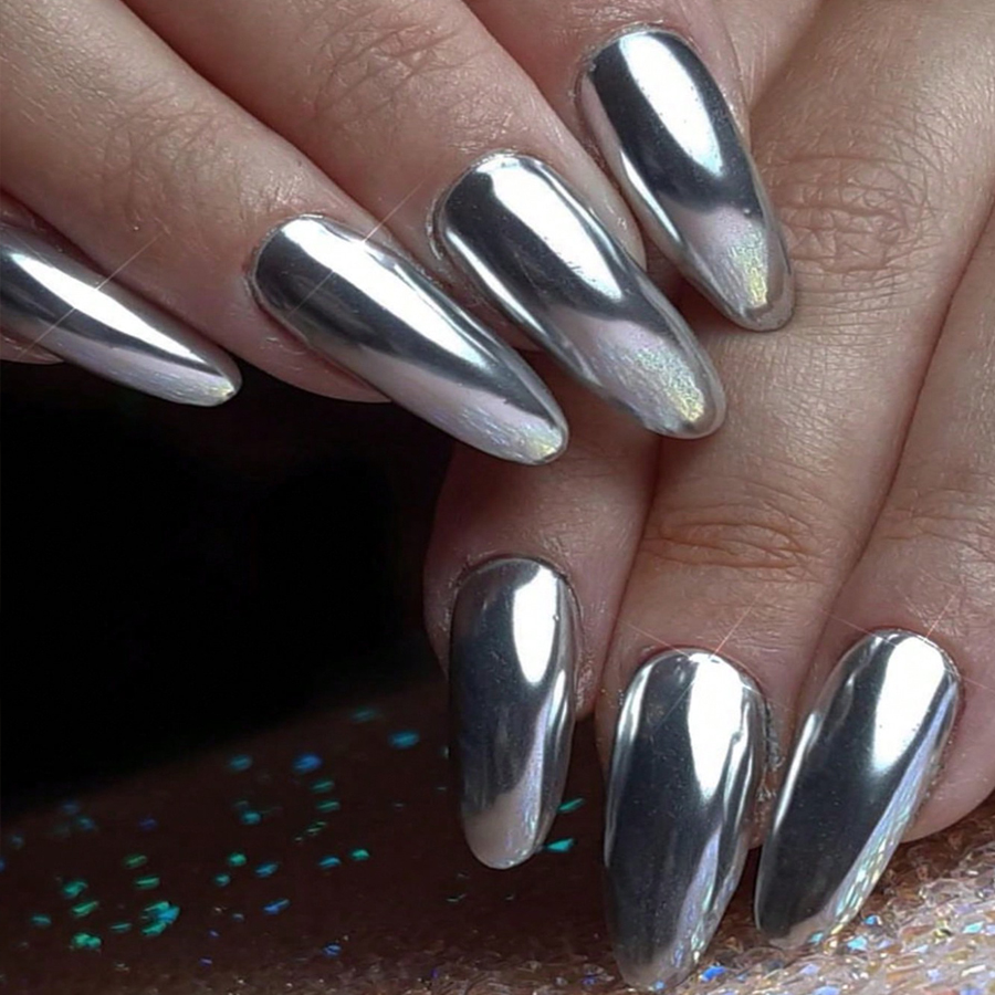 실버 로즈 골드 페인팅 드로잉 미러 메탈 젤 네일 광택 - Nail Art Chrome 리뷰 및 가격