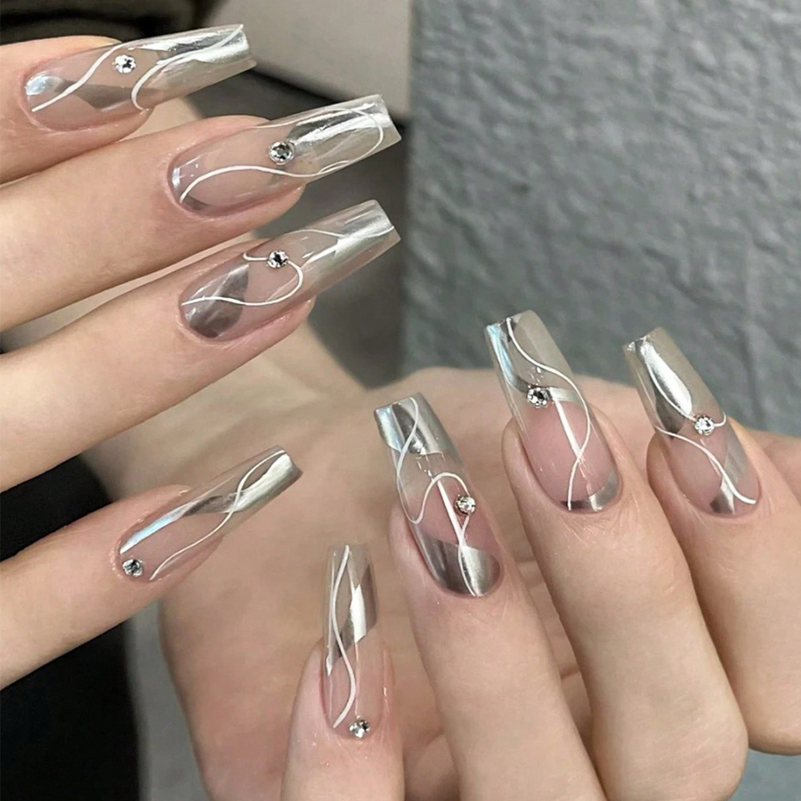 실버 로즈 골드 페인팅 드로잉 미러 메탈 젤 네일 광택 - Nail Art Chrome 리뷰 및 가격
