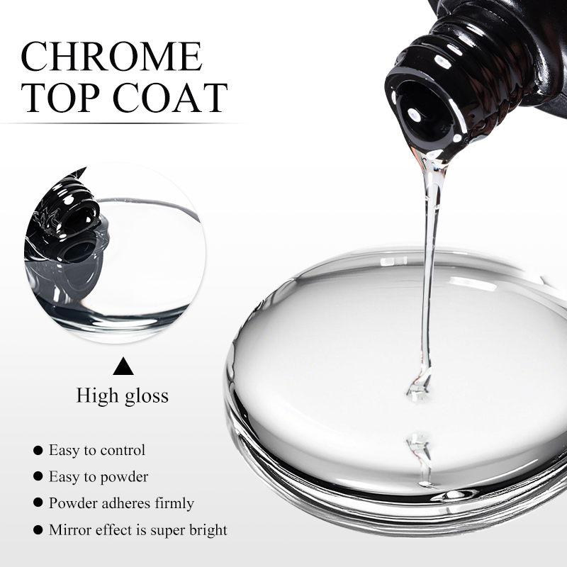 7ML 크롬 탑 코트, 미러 메탈 글리터 파우더, 쏙  - Nail Art Chrome 리뷰 및 가격